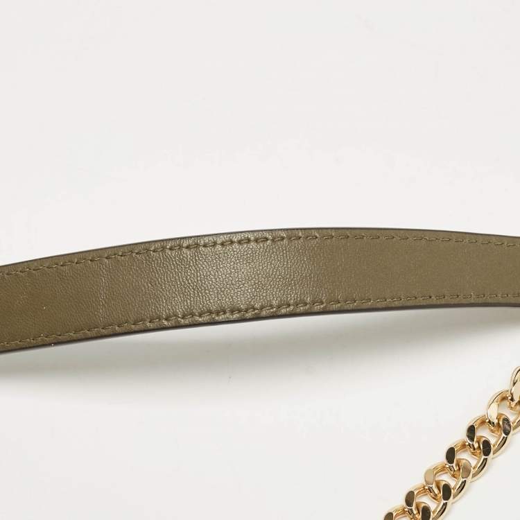 Pre Owned Michael Kors Olive Green Quilted Leather Small Whitney Shoulder Bag