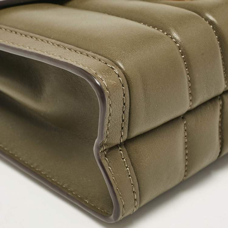 Pre Owned Michael Kors Olive Green Quilted Leather Small Whitney Shoulder Bag