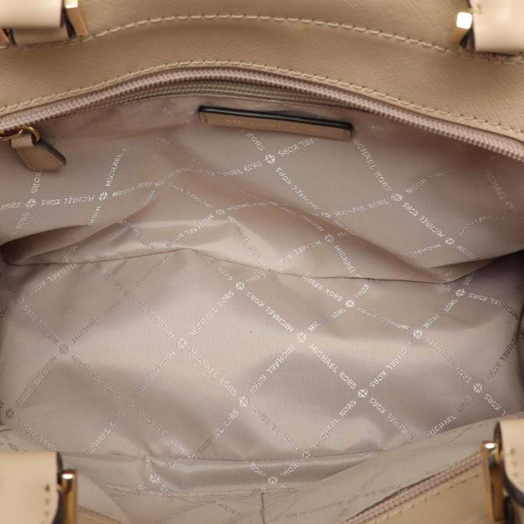 Pre Owned Michael Kors Beige Leather Rayne Tote