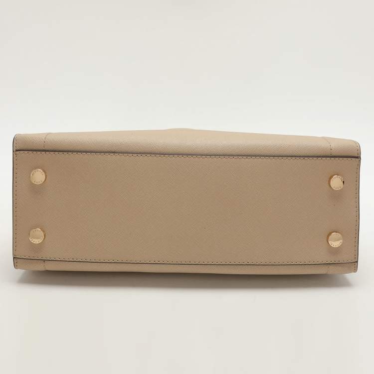 Pre Owned Michael Kors Beige Leather Rayne Tote