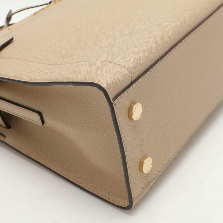 Pre Owned Michael Kors Beige Leather Rayne Tote