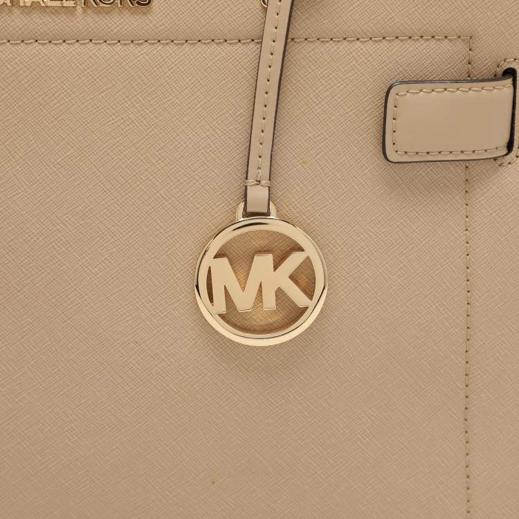 Pre Owned Michael Kors Beige Leather Rayne Tote