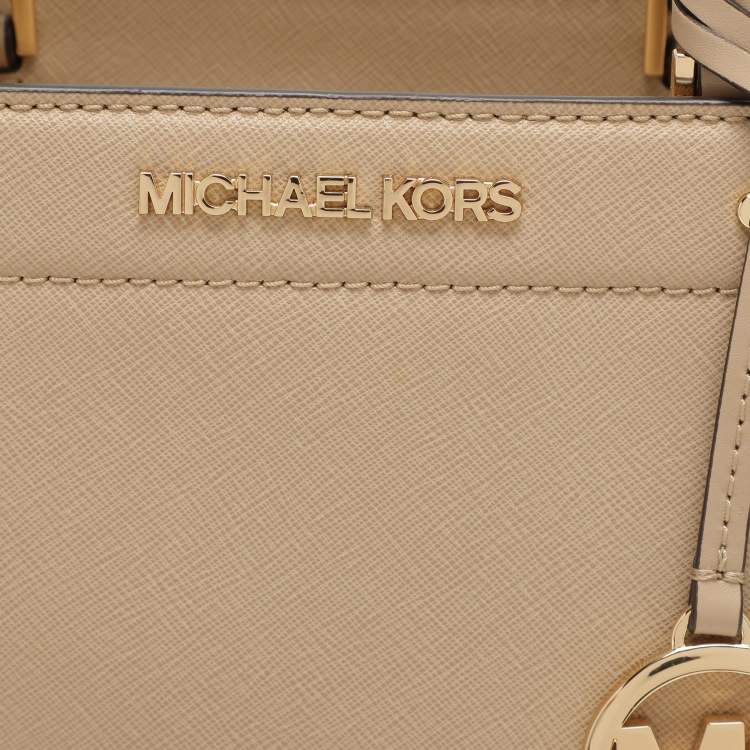 Pre Owned Michael Kors Beige Leather Rayne Tote