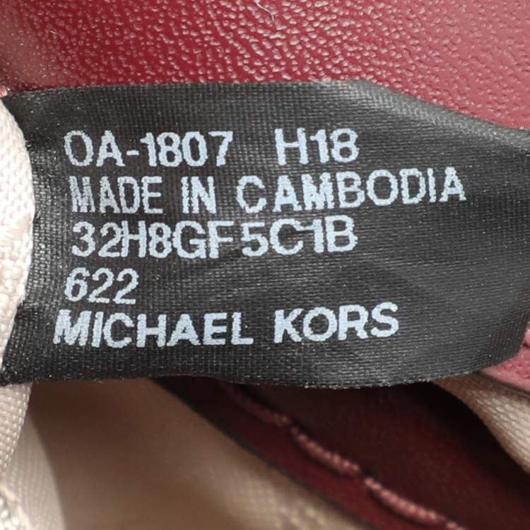 Pre Owned Michael Kors Multicolor Signature Coated Canvas and Leather Shoulder Bag