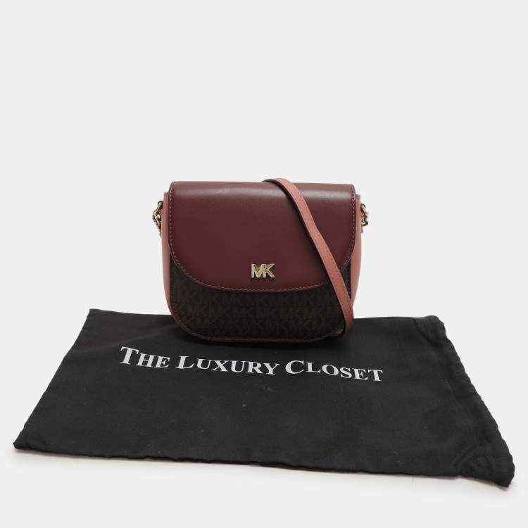 Pre Owned Michael Kors Multicolor Signature Coated Canvas and Leather Shoulder Bag