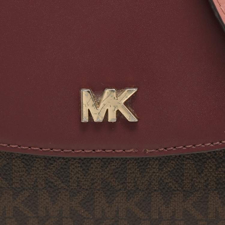 Pre Owned Michael Kors Multicolor Signature Coated Canvas and Leather Shoulder Bag