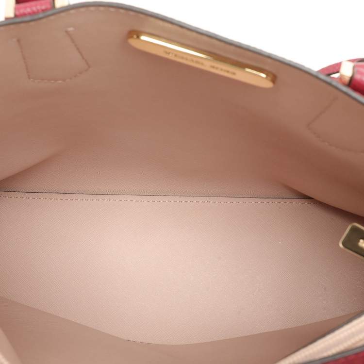 Pre Owned Michael Kors Burgundy Leather large Adele Tote