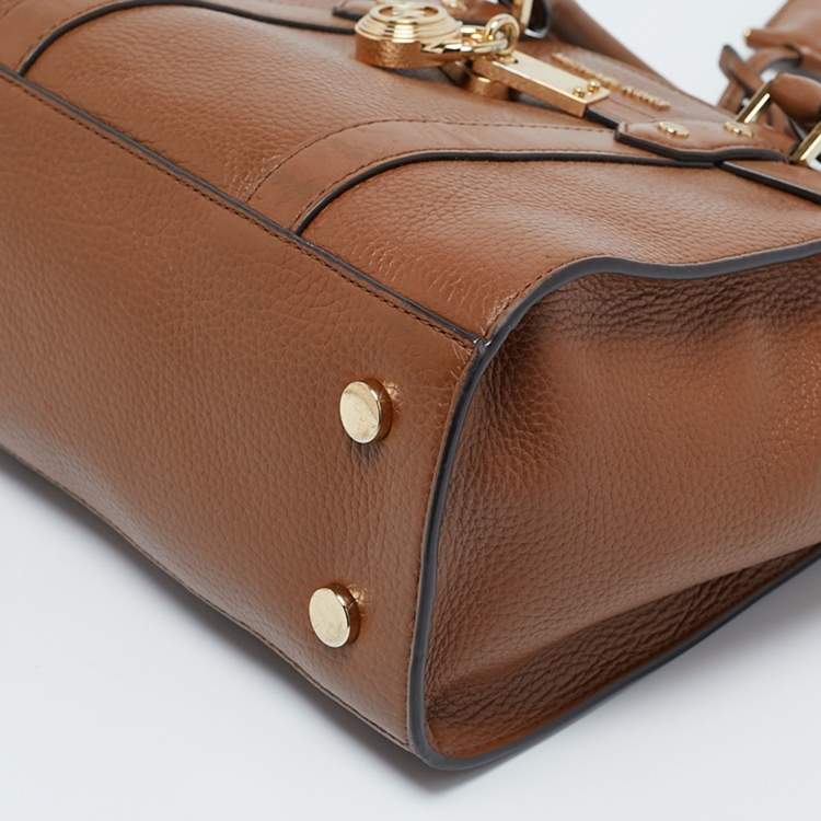 Pre Owned Michael Kors Brown Leather Small Nouveau Hamilton Tote