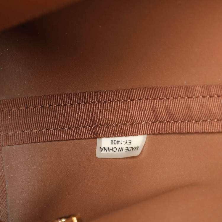 Pre Owned Michael Kors Brown Saffiano Leather Small Jet Set Travel Tote