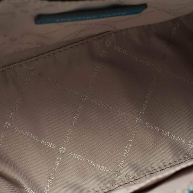 مملوكة مسبقًا Michael Kors Blue Leather Small Avril Satchel