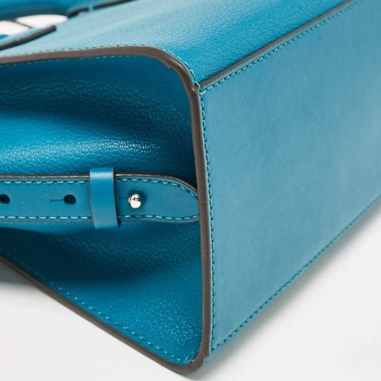مملوكة مسبقًا Michael Kors Blue Leather Small Avril Satchel