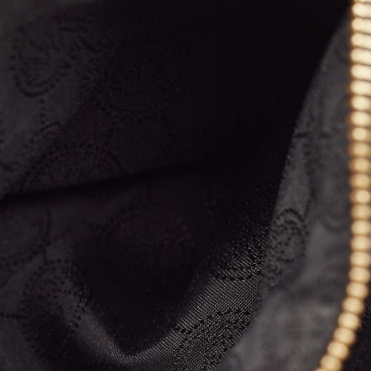 Pre Owned Michael Kors Black Leather Small Cynthia Tote