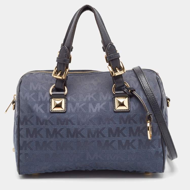 Michael Kors Grayson Signature Canvas & Leather Satchel cheapest Bag