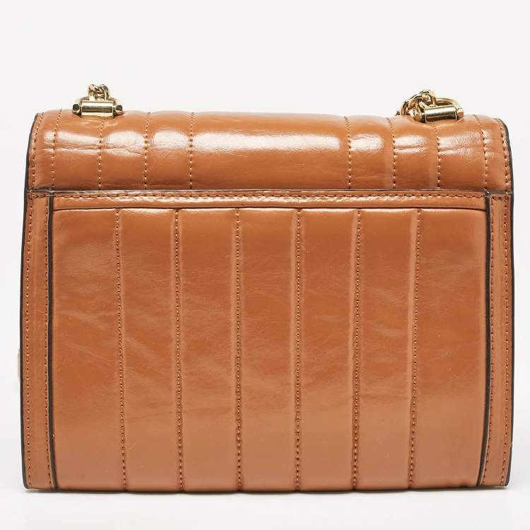 Pre Owned Michael Kors Brown Quilted Leather Large Whitney Shoulder Bag