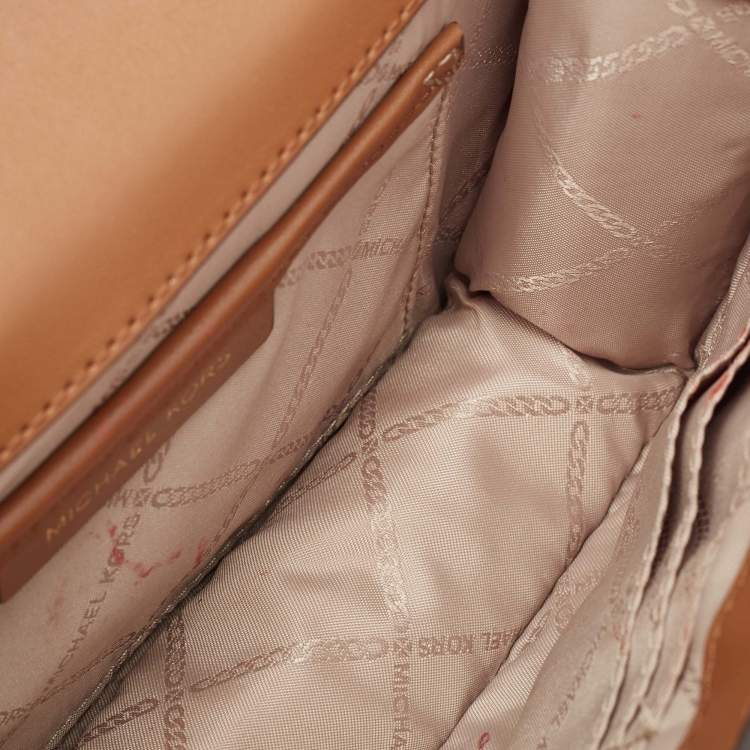 مملوكة مسبقًا Michael Kors Brown Signature Canvas Large Heather Shoulder Bag