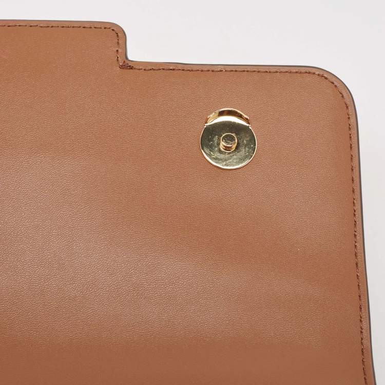 مملوكة مسبقًا Michael Kors Brown Signature Canvas Large Heather Shoulder Bag