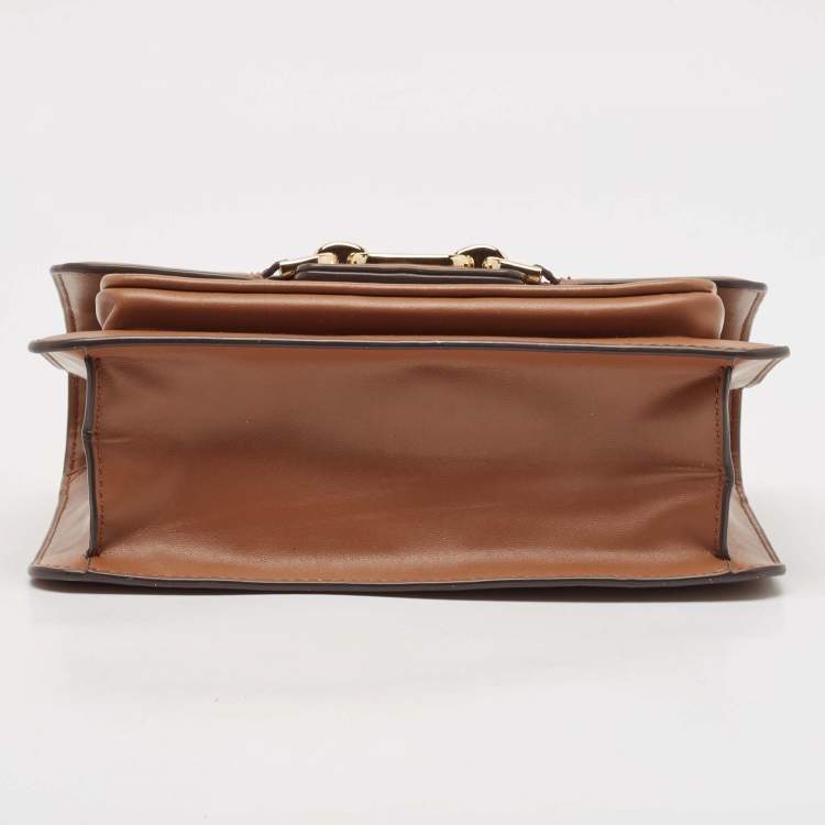 مملوكة مسبقًا Michael Kors Brown Signature Canvas Large Heather Shoulder Bag