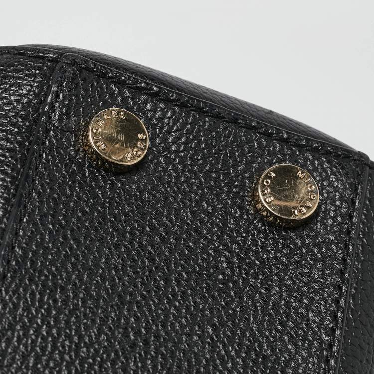 Pre Owned Michael Kors Black Leather Karso Flap Top Handle Bag