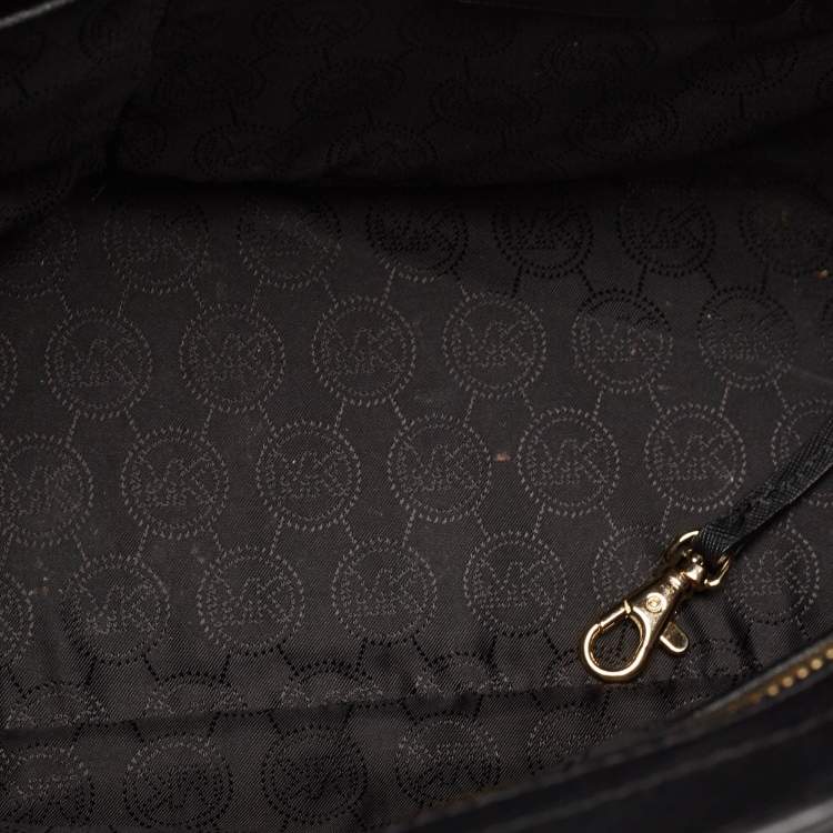 Pre Owned Michael Kors Black Leather Large Selma Tote