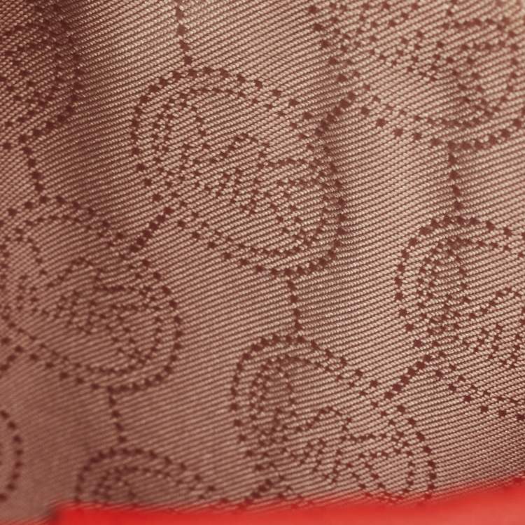 Pre Owned Michael Kors Red Leather Large Jet Set Travel Tote