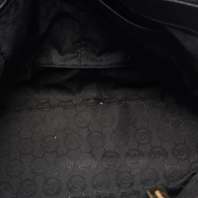 Pre Owned Michael Kors Black Leather Large Sutton Tote