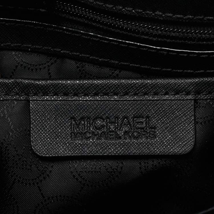 Pre Owned Michael Kors Black Leather Large Sutton Tote