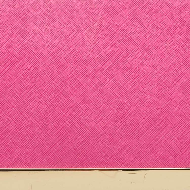 Pre Owned Michael Kors Fuchsia Leather Lana Clutch Bag