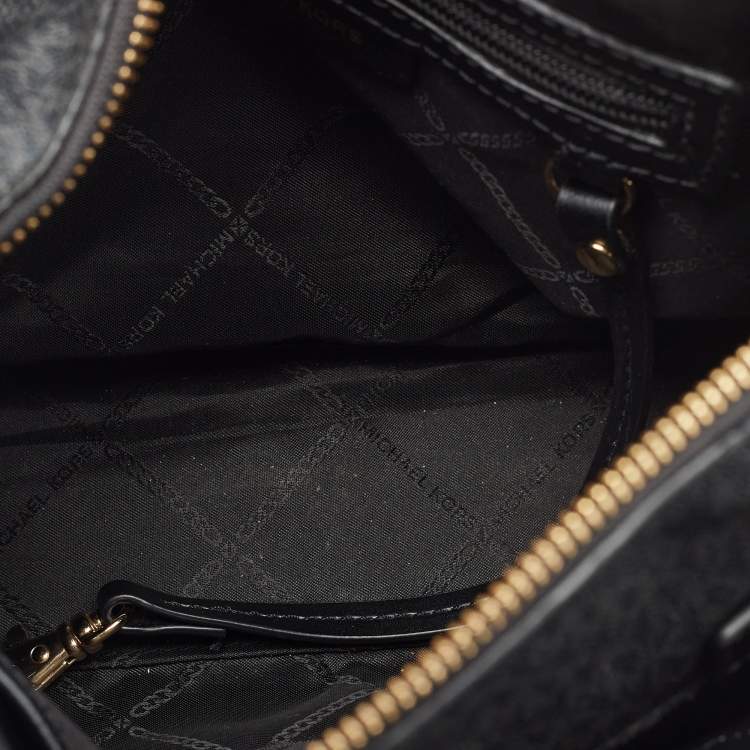 Pre Owned Michael Kors Tricolor Signature Coated Canvas and Leather Mercer Satchel