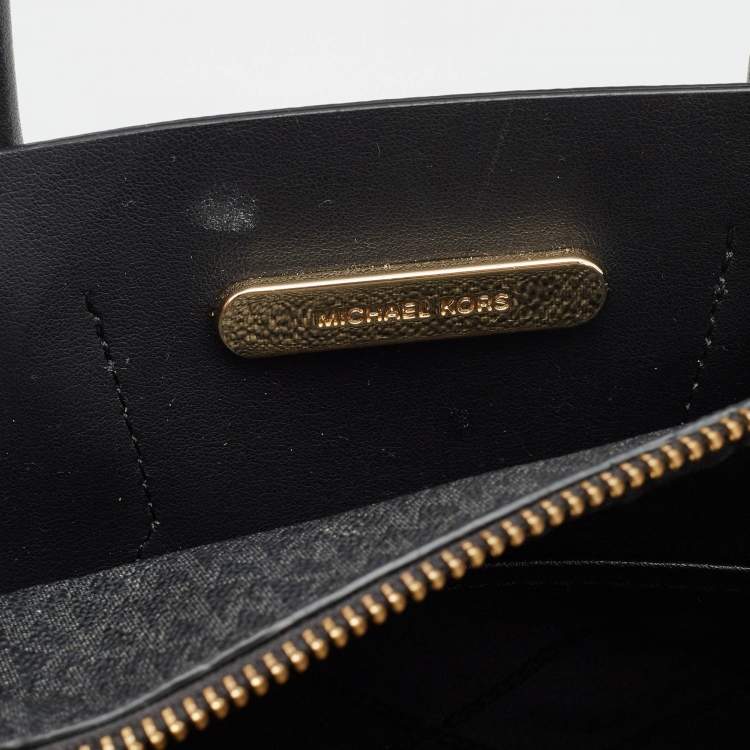 Pre Owned Michael Kors Tricolor Signature Coated Canvas and Leather Mercer Satchel