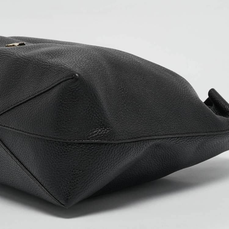 Pre Owned Michael Kors Black Leather Junie Shoulder Bag