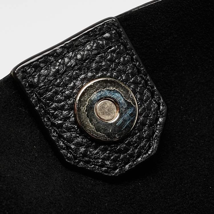 Pre Owned Michael Kors Black Leather Junie Shoulder Bag