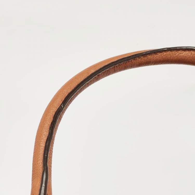 Pre Owned Michael Kors Brown Leather Large Hamilton North South Tote