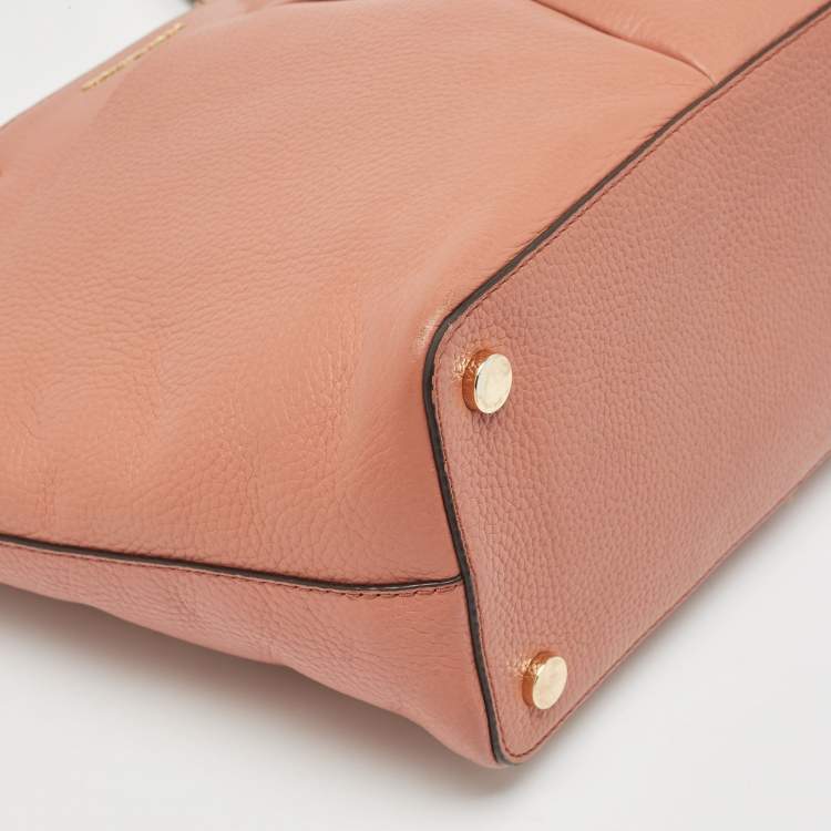 Pre Owned Michael Kors Blush Red Leather Bedford Tote