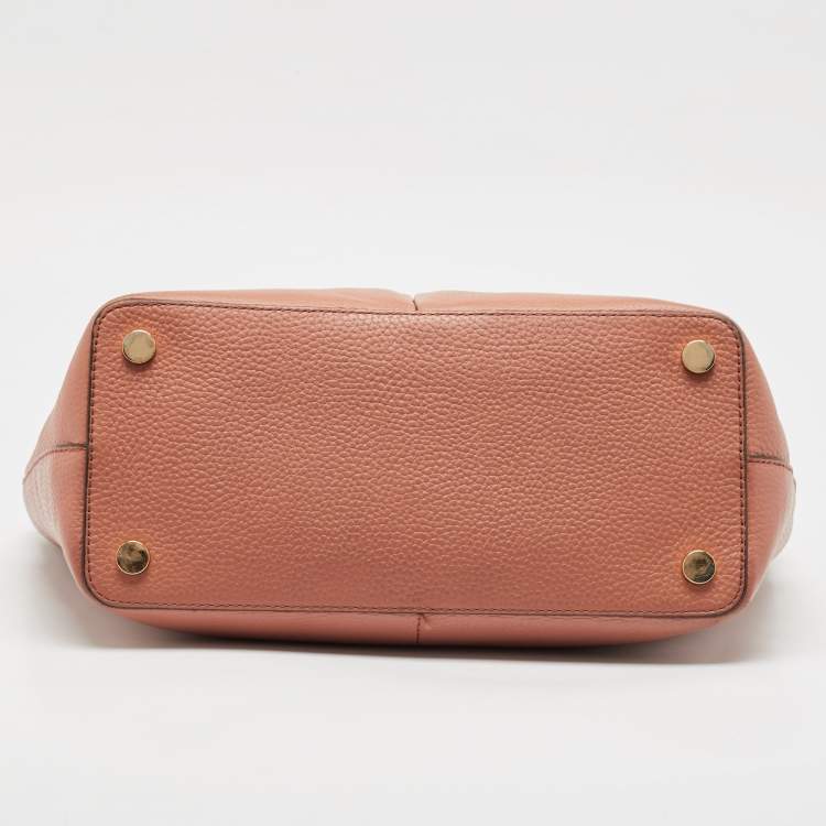 Pre Owned Michael Kors Blush Red Leather Bedford Tote