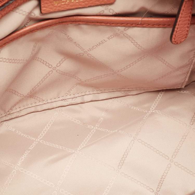 Pre Owned Michael Kors Blush Red Leather Bedford Tote
