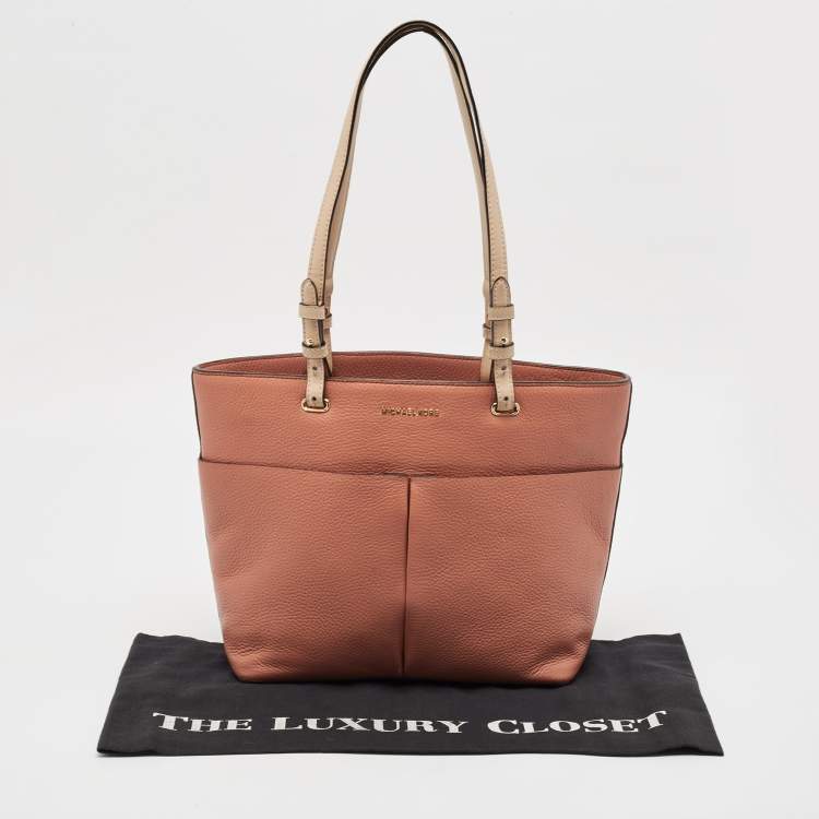 Pre Owned Michael Kors Blush Red Leather Bedford Tote