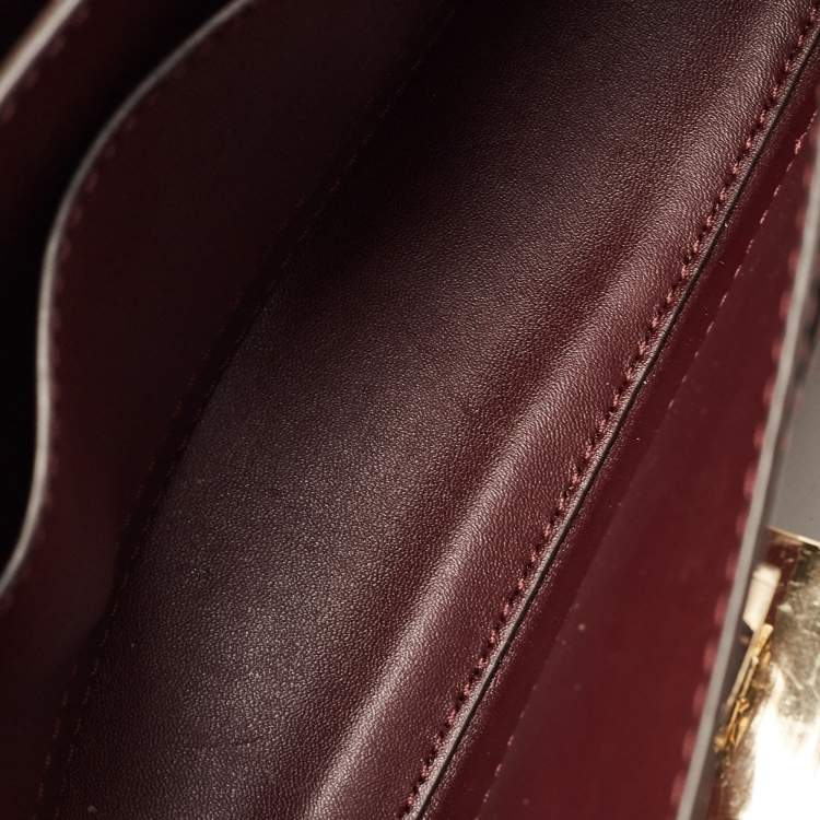 Pre Owned Michael Kors Burgundy Leather Small Lita Shoulder Bag 