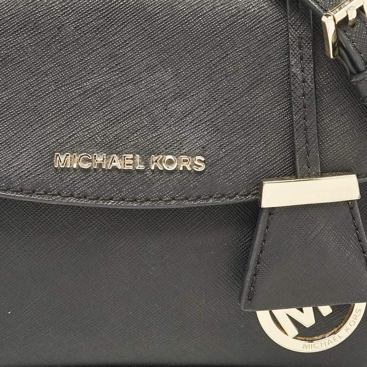 Pre Owned Michael Kors Black Leather Mini Ava Top Handle Bag