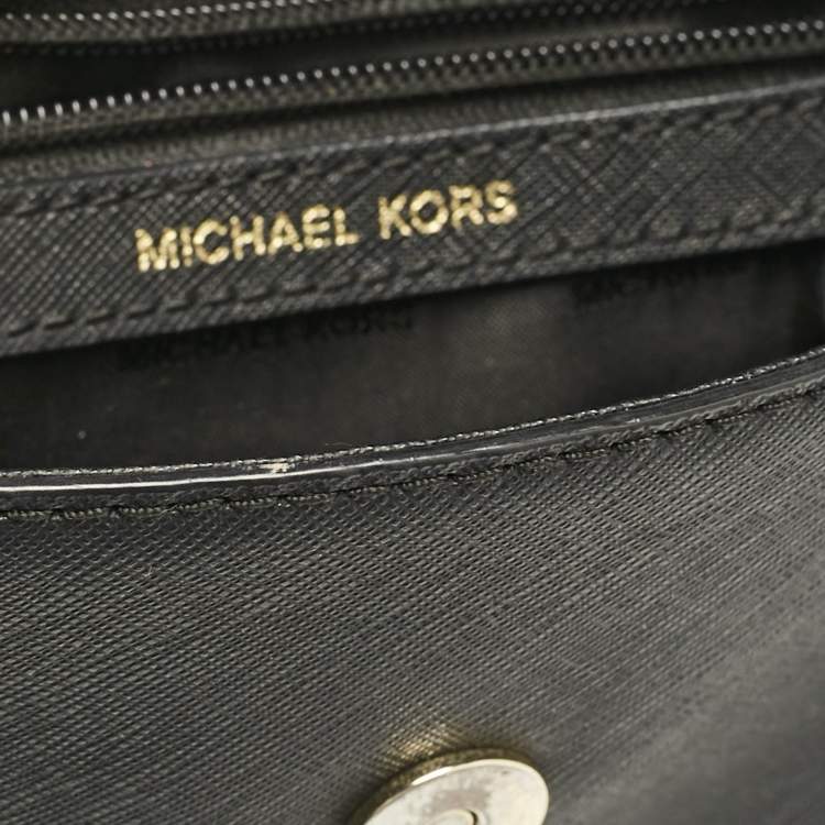 Pre Owned Michael Kors Black Leather Mini Ava Top Handle Bag