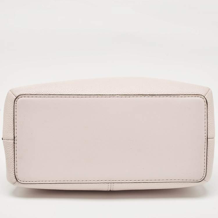 Pre Owned Michael Kors Pink Faux Leather Small Teagan Tote