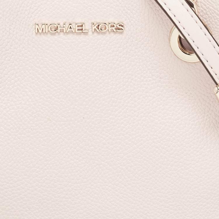 Pre Owned Michael Kors Pink Faux Leather Small Teagan Tote