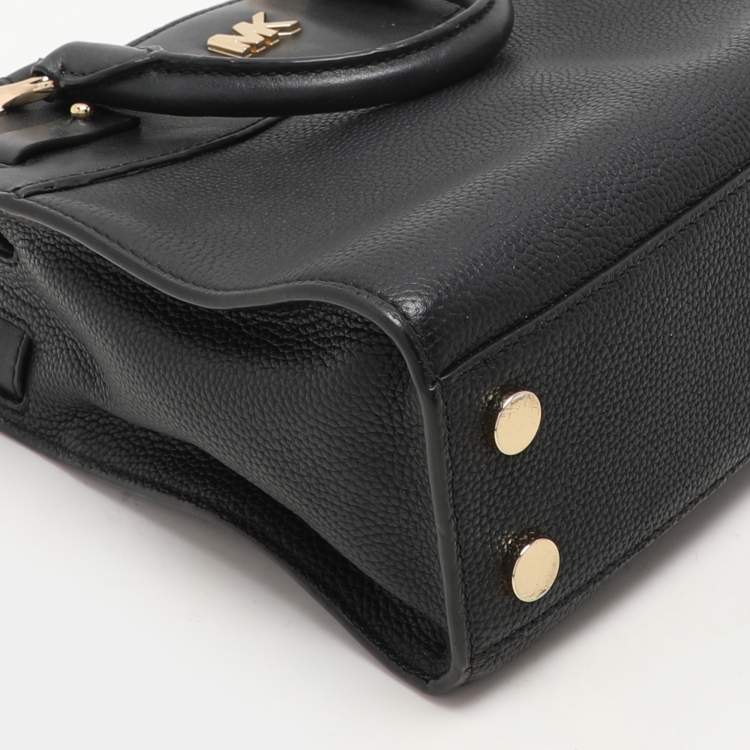 Pre Owned Michael Kors Black Leather Reagan Tote