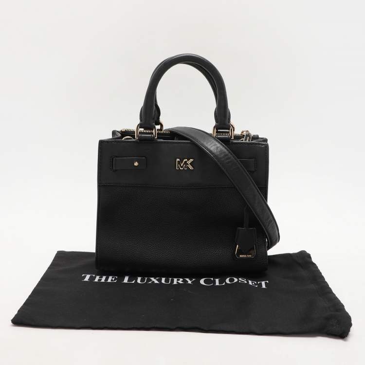 Pre Owned Michael Kors Black Leather Reagan Tote