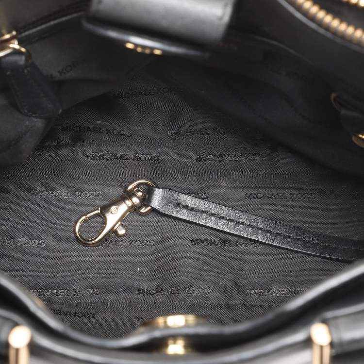 Pre Owned Michael Kors Black Leather Reagan Tote