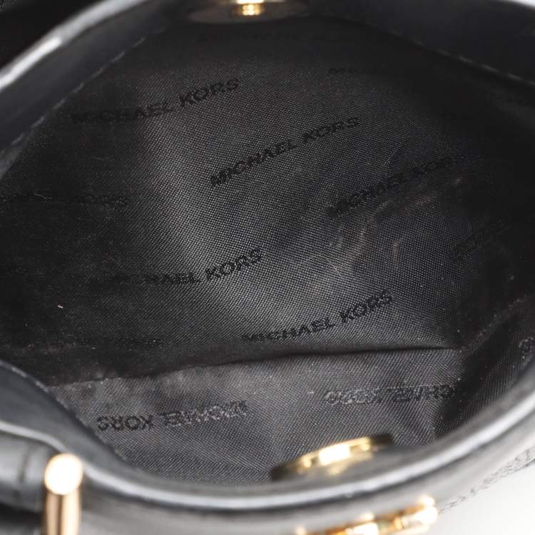 Pre Owned Michael Kors Black Leather Reagan Tote