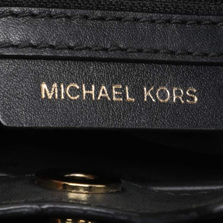 Pre Owned Michael Kors Black Leather Reagan Tote