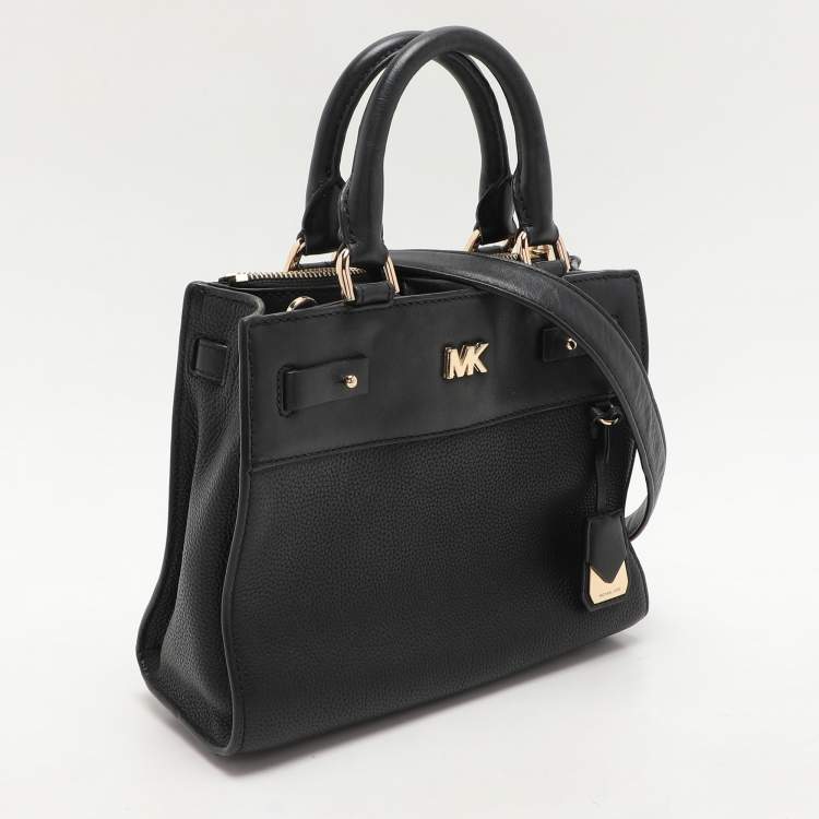 Pre Owned Michael Kors Black Leather Reagan Tote