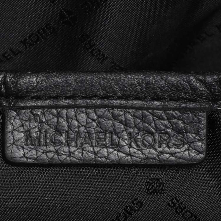 Pre Owned Michael Kors Black Leather Crossbody Bag