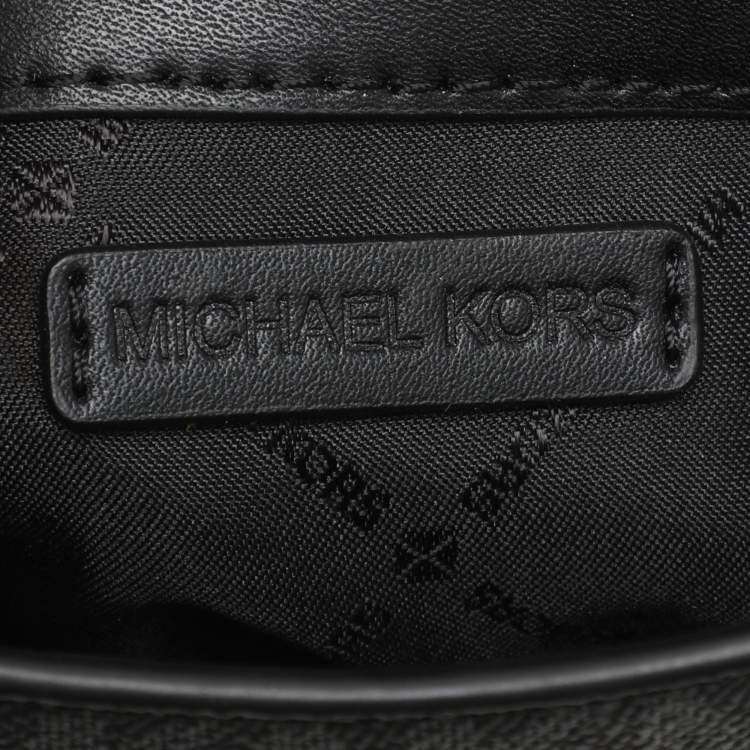 Pre Owned Michael Kors Dark Grey Coated Canvas Cece Shoulder Bags