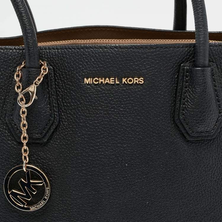 Pre Owned Michael Kors Black Leather Large Mercer Tote